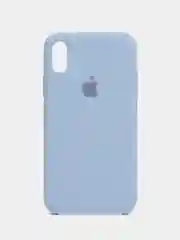 Светло-синий чехол для iPhone XR, 11, 12, 13, 14, Pro, Pro Max, силиконовый, с логотипом