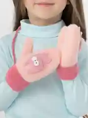 Розовый варежки детские