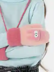 Розовый варежки детские