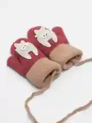 Бордовый варежки детские