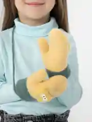 Желтый варежки детские