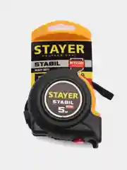 Рулетка STAYER STABIL в ударостойком, обрезиненном корпусе, с двумя фиксаторами