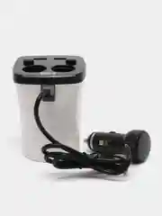 Зарядное устройство в авто подстаканник, 2 гнезда прикуривателя, 2xUSB, 3.1 A