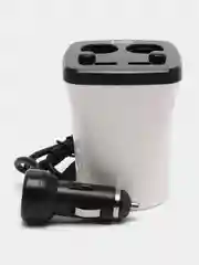 Зарядное устройство в авто подстаканник, 2 гнезда прикуривателя, 2xUSB, 3.1 A