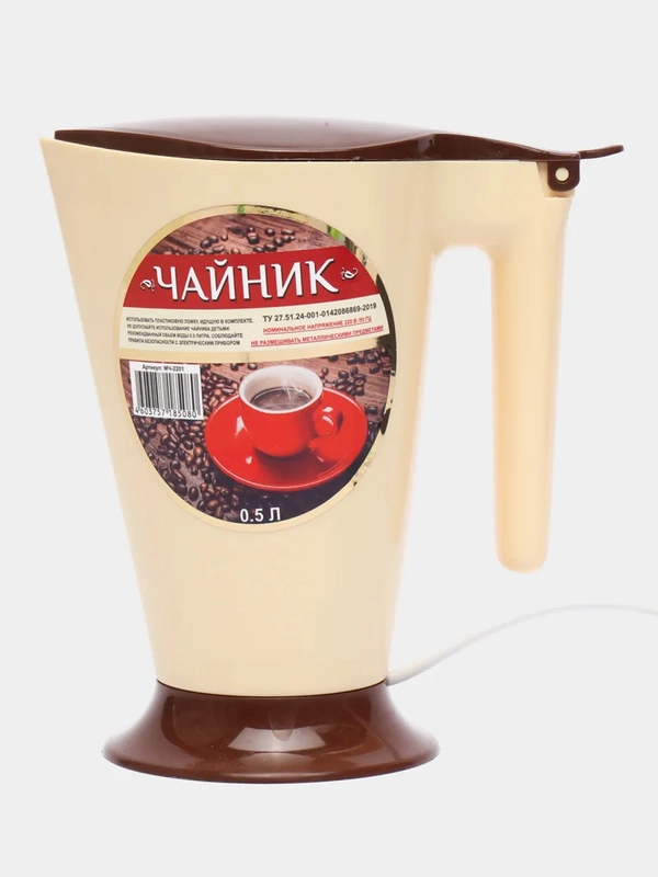 Чайник электрический мини "Малыш" 0,5 л с ложкой в комплекте