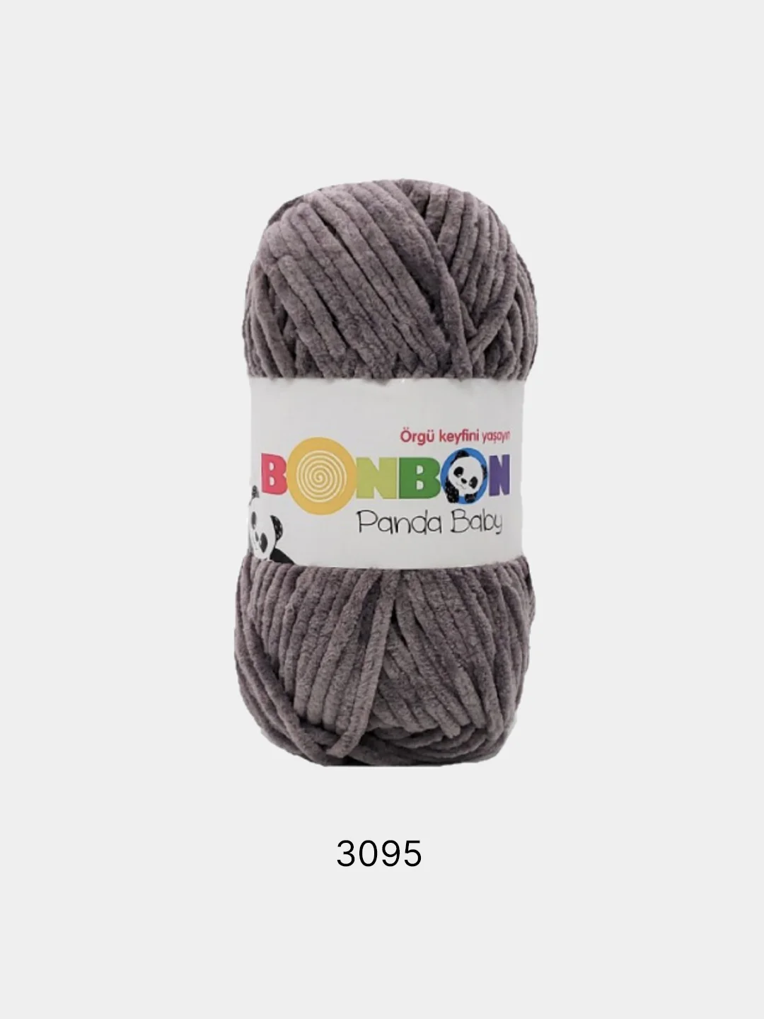 Пряжа плюшевая BonBon Panda Baby (Панда бэби), 100 г/120м, 100% полиэстер