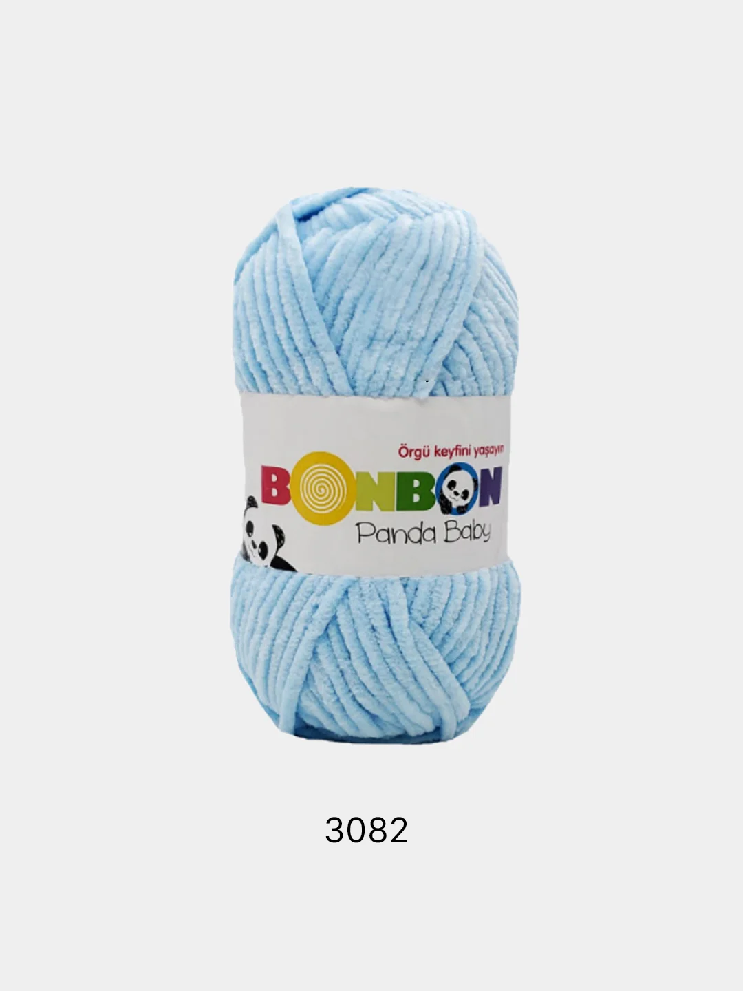 Пряжа плюшевая BonBon Panda Baby (Панда бэби), 100 г/120м, 100% полиэстер
