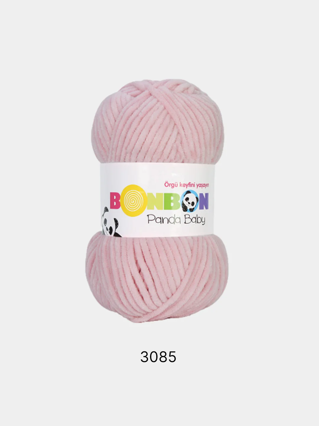 Пряжа плюшевая BonBon Panda Baby (Панда бэби), 100 г/120м, 100% полиэстер