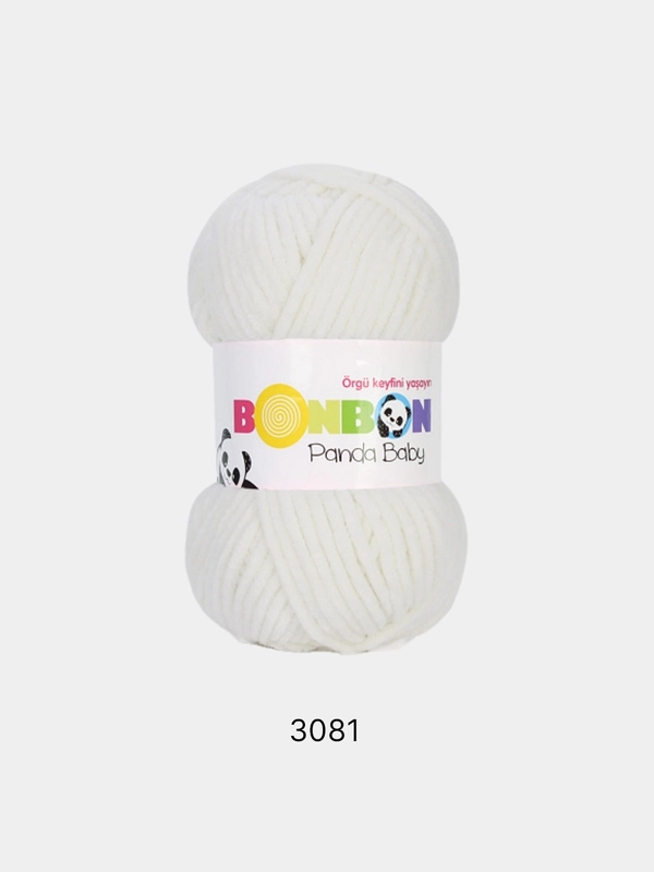 Пряжа плюшевая BonBon Panda Baby (Панда бэби), 100 г/120м, 100% полиэстер