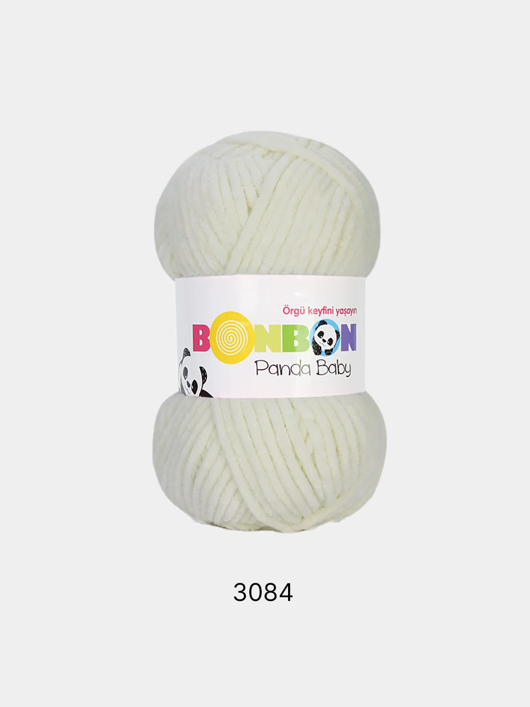 Пряжа плюшевая BonBon Panda Baby (Панда бэби), 100 г/120м, 100% полиэстер