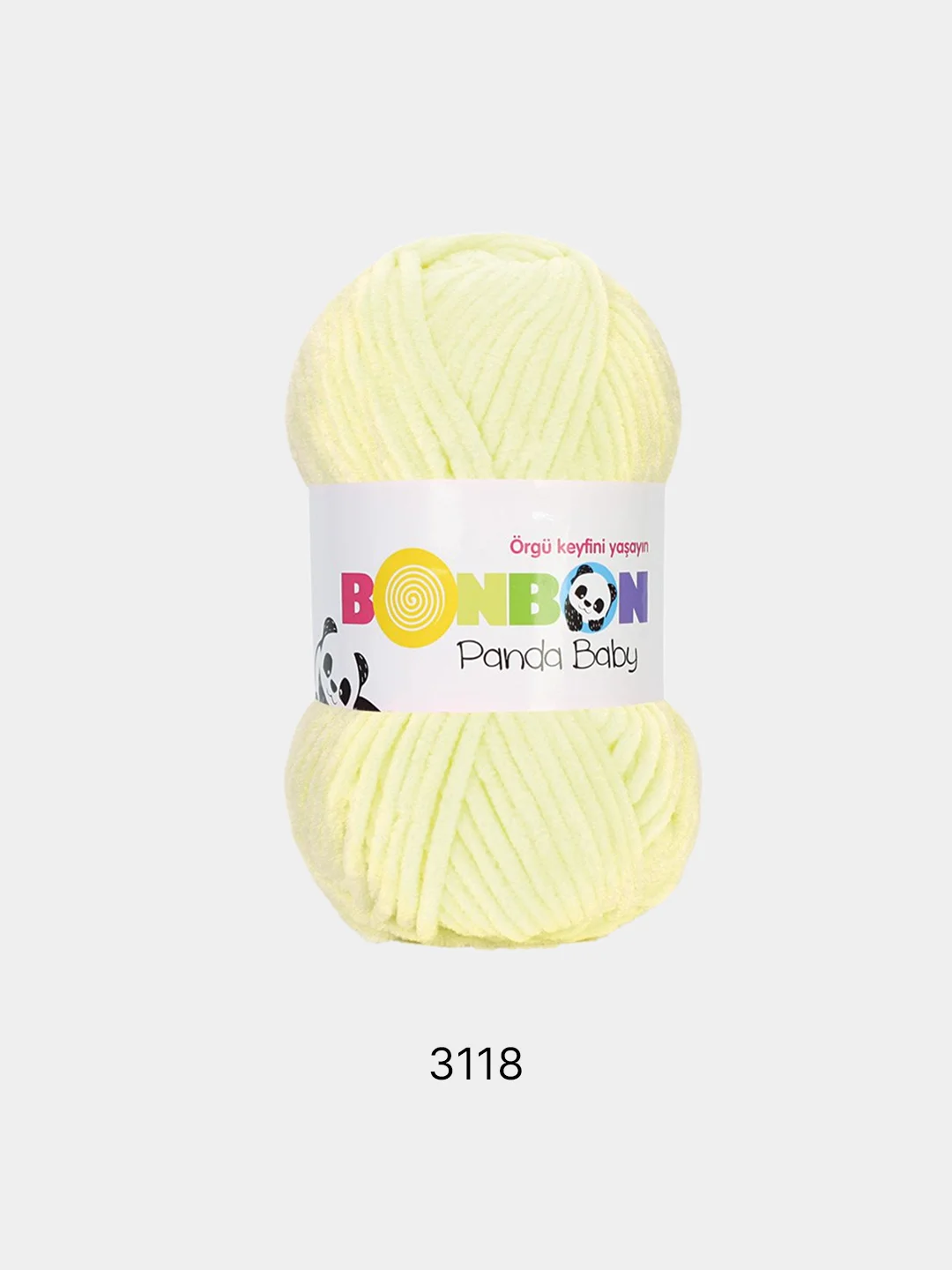 Пряжа плюшевая BonBon Panda Baby (Панда бэби), 100 г/120м, 100% полиэстер