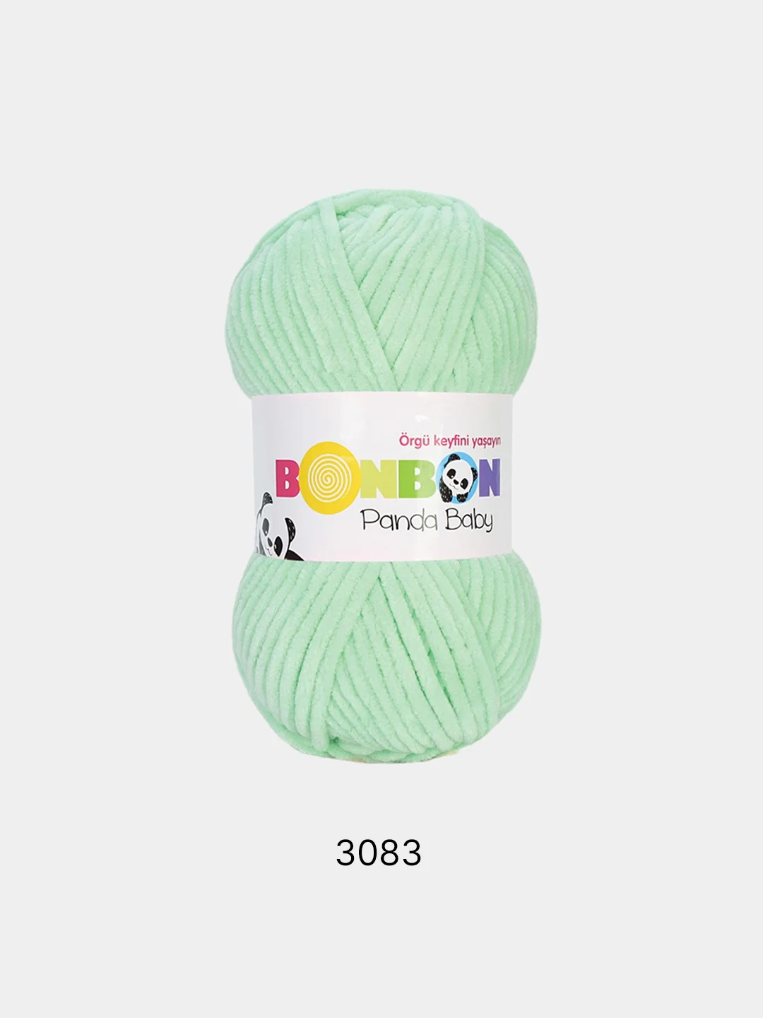 Пряжа плюшевая BonBon Panda Baby (Панда бэби), 100 г/120м, 100% полиэстер