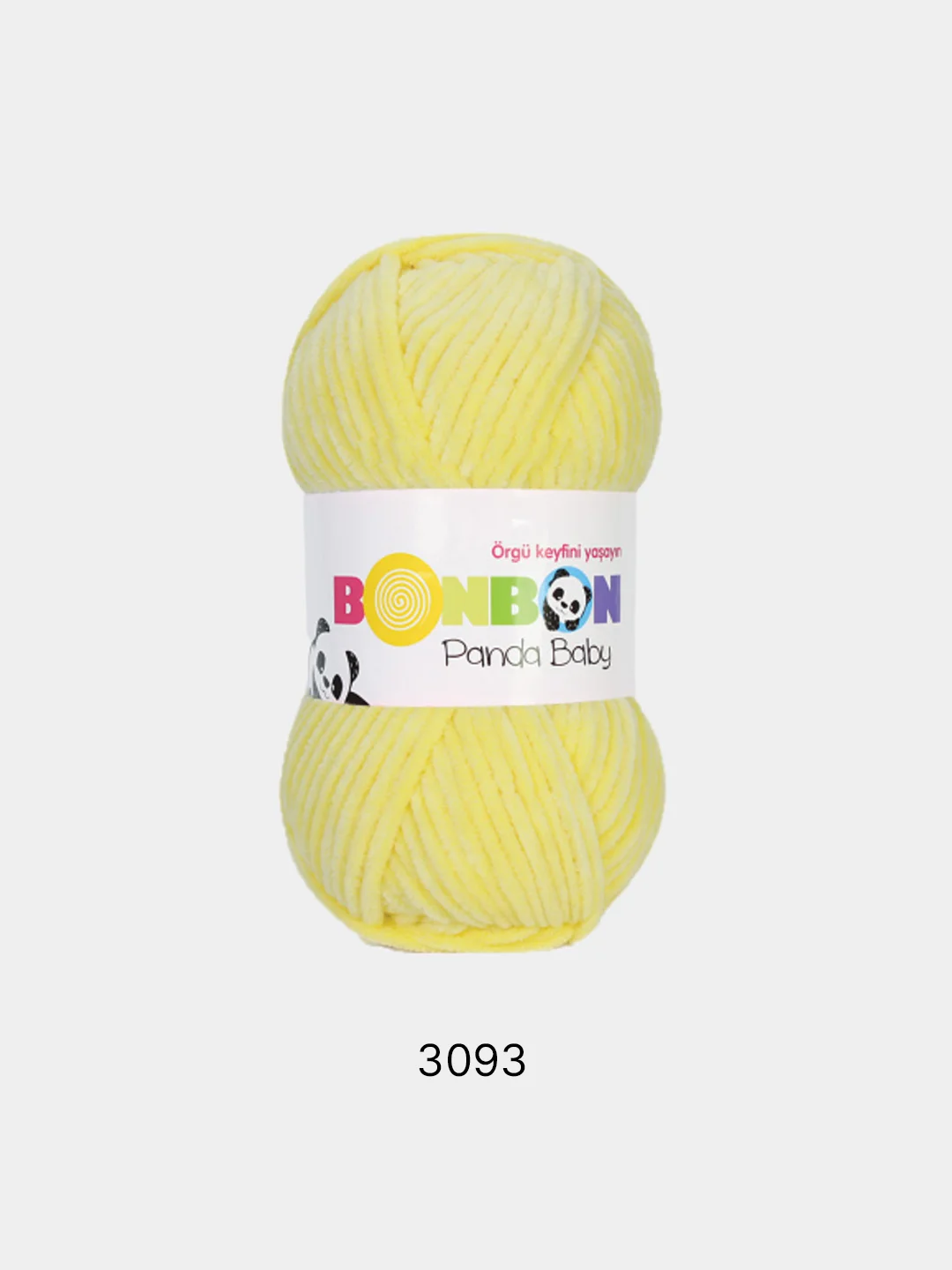 Пряжа плюшевая BonBon Panda Baby (Панда бэби), 100 г/120м, 100% полиэстер