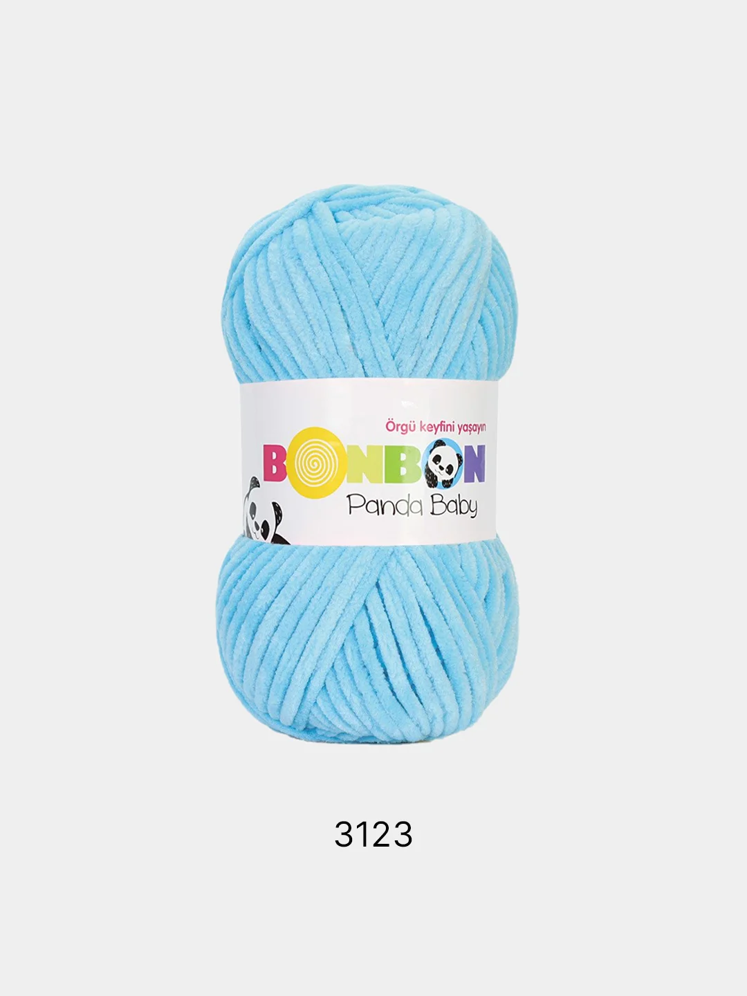 Пряжа плюшевая BonBon Panda Baby (Панда бэби), 100 г/120м, 100% полиэстер