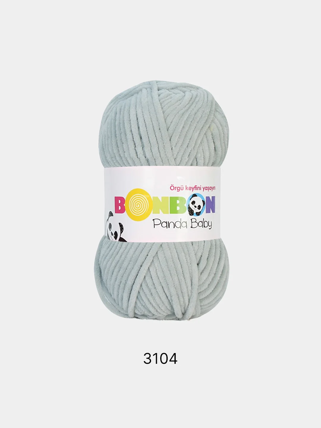 Пряжа плюшевая BonBon Panda Baby (Панда бэби), 100 г/120м, 100% полиэстер