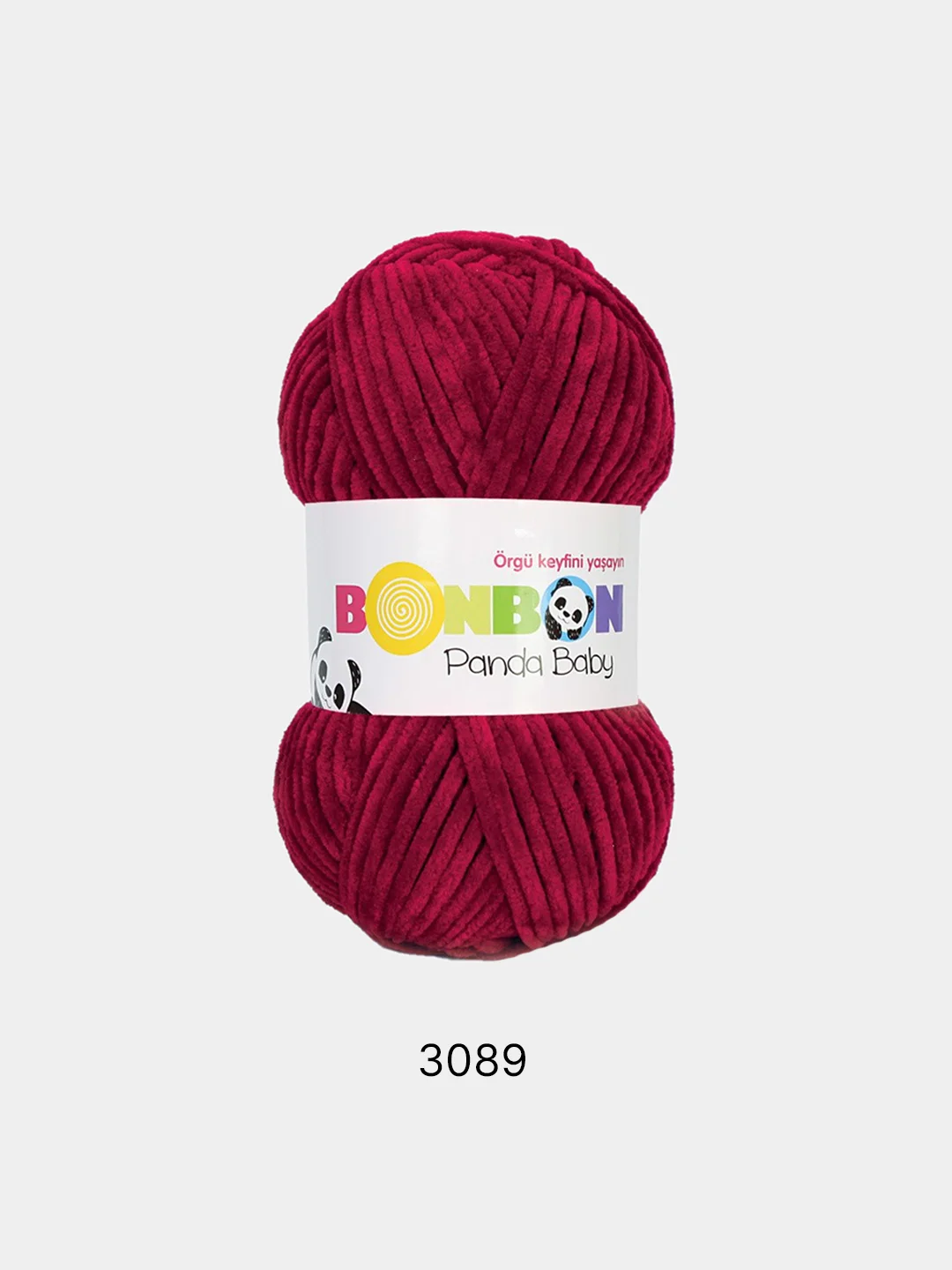 Пряжа плюшевая BonBon Panda Baby (Панда бэби), 100 г/120м, 100% полиэстер