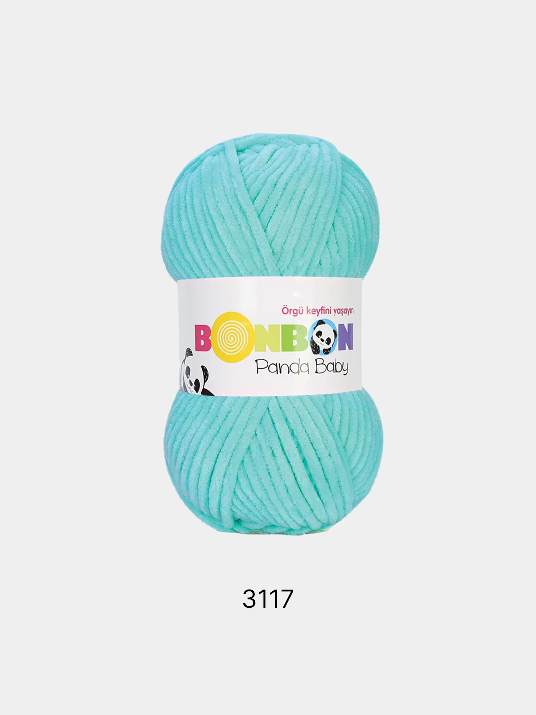 Пряжа плюшевая BonBon Panda Baby (Панда бэби), 100 г/120м, 100% полиэстер