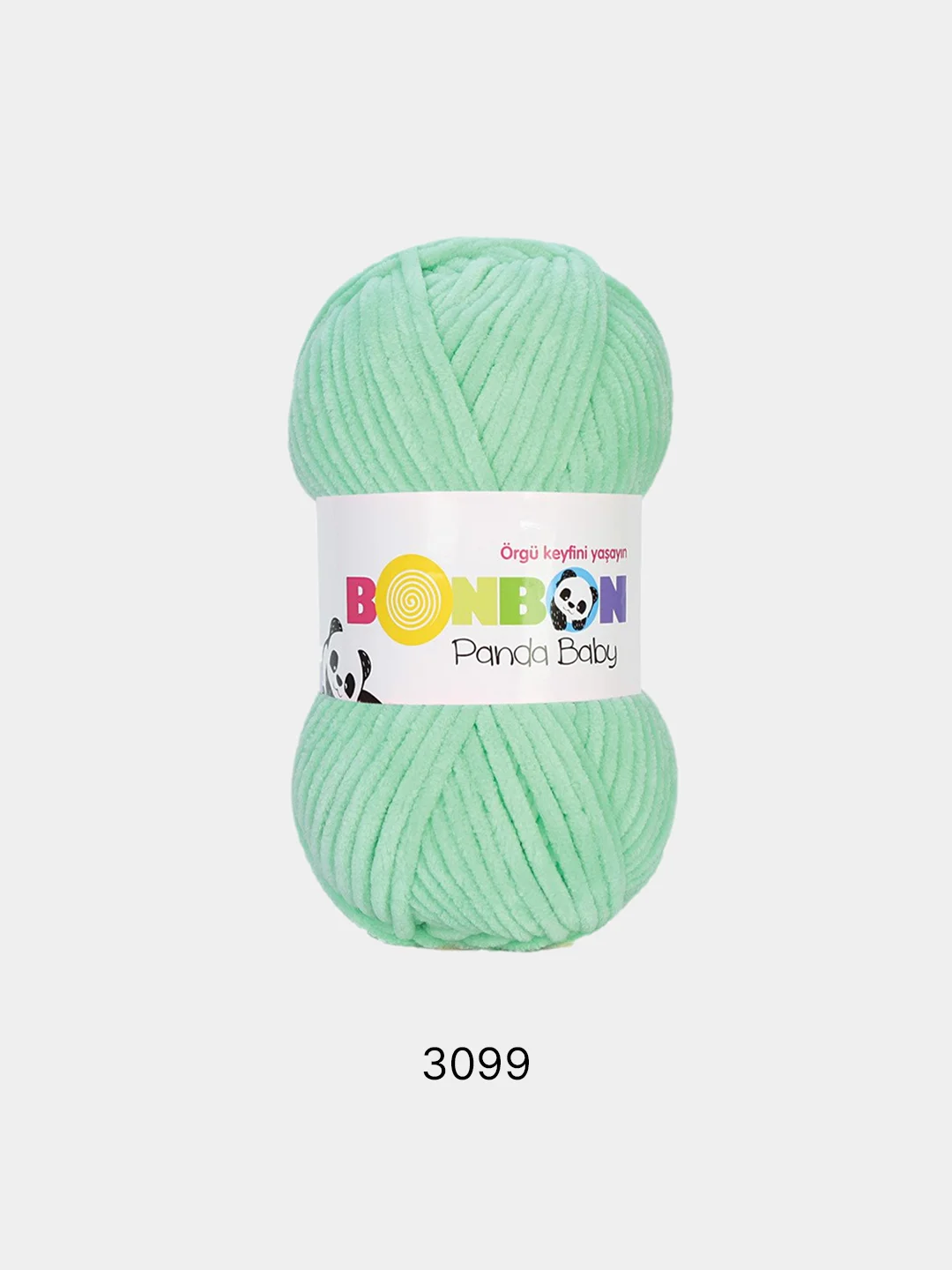 Пряжа плюшевая BonBon Panda Baby (Панда бэби), 100 г/120м, 100% полиэстер