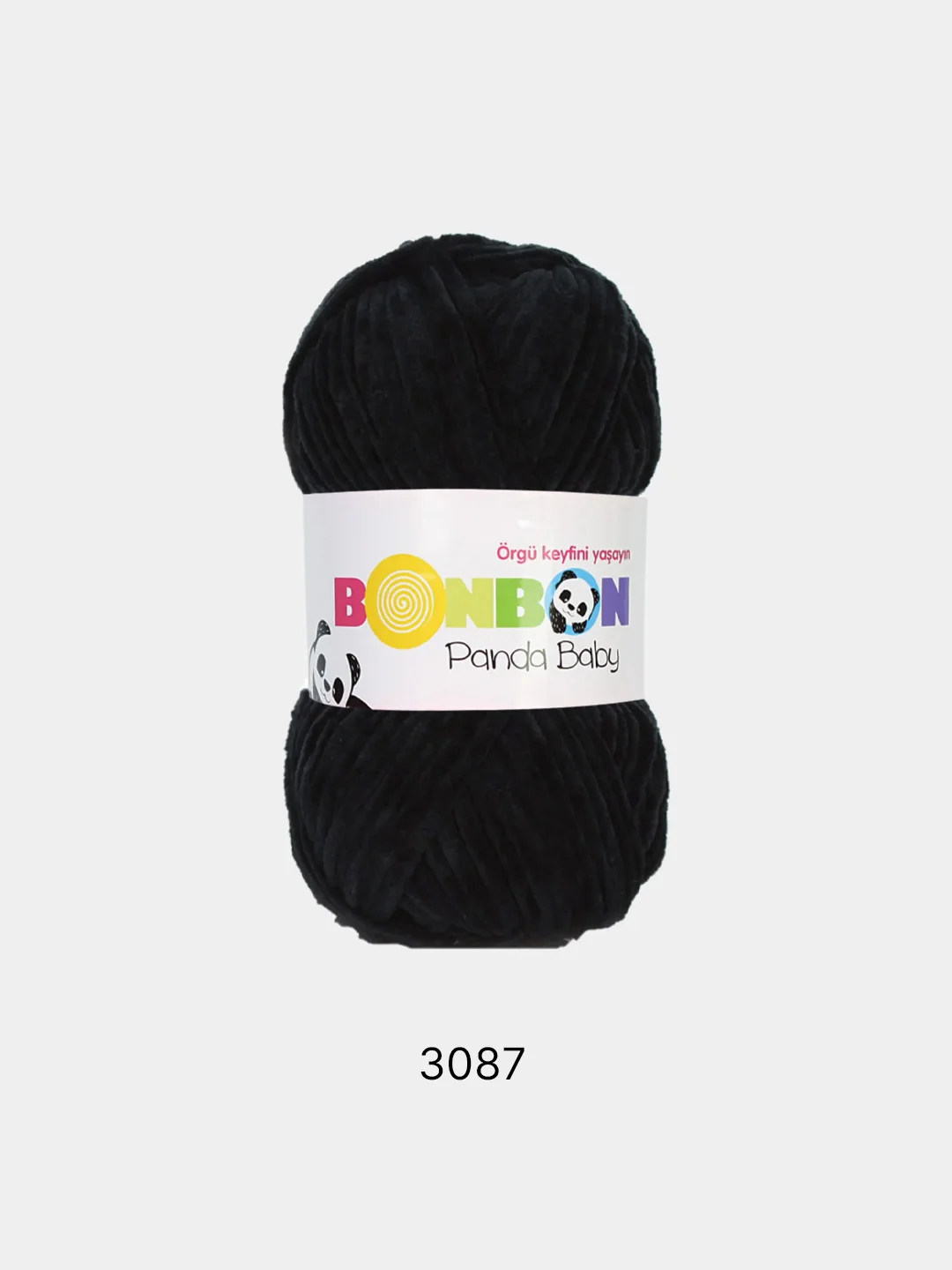 Пряжа плюшевая BonBon Panda Baby (Панда бэби), 100 г/120м, 100% полиэстер