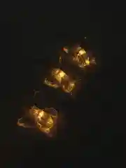 Желтый светодиодная гирлянда в форме сердца