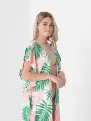 Коралловый парео пляжное, длинное