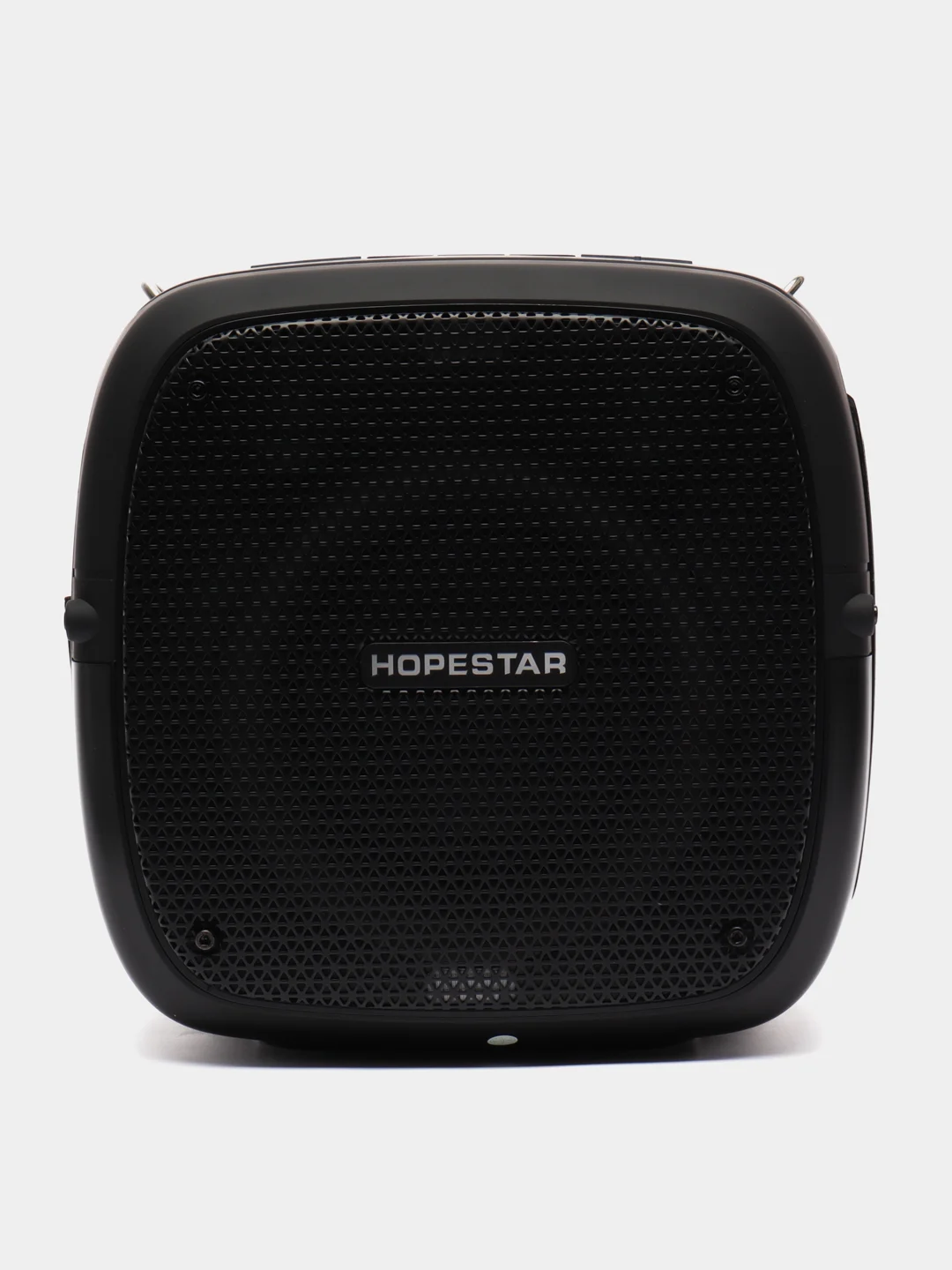 Черный портативная Bluetooth Колонка Hopestar Party One 80 Вт, с двумя беспроводными микрофонами