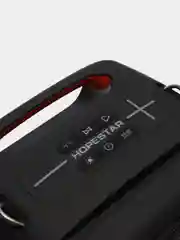 Черный портативная Bluetooth Колонка Hopestar Party One 80 Вт, с двумя беспроводными микрофонами