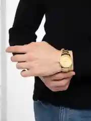 Золотой наручные мужские часы  OLEVS
