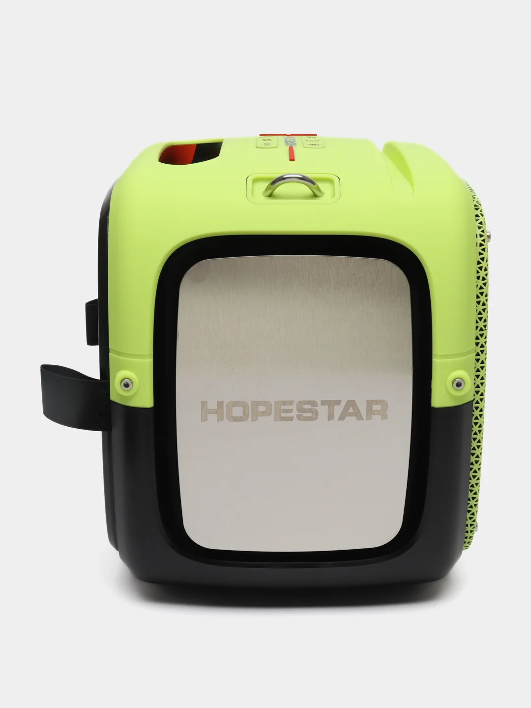 Лайм портативная Bluetooth Колонка Hopestar Party One 80 Вт, с двумя беспроводными микрофонами