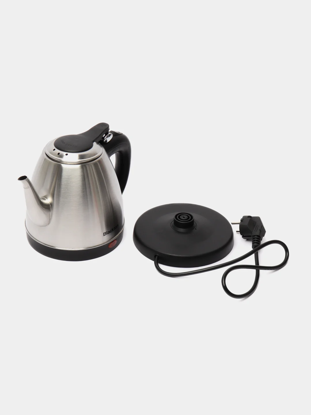 Черный чайник электрический Blackton Bt KT1802S, стальной, 1.2 л, 1500Вт, БЫСТРЫЙ НАГРЕВ