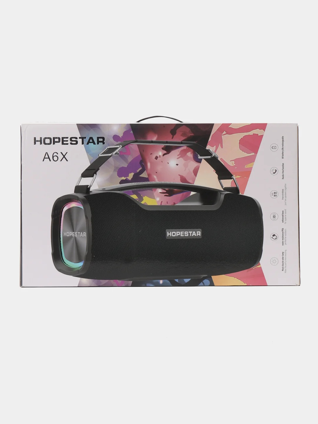 Черный портативная беспроводная колонка Hopestar A6X, мощность 55W