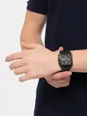 Черный мужские наручные, кварцевые часы OLEVS, влагозащитные