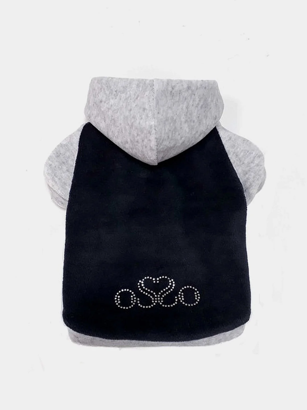 Толстовка из велюра с капюшоном для собак р. 20 (графит)  Osso-Fashion