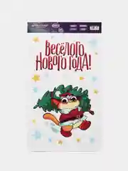 Зеленый наклейки на стекло новогодние, многоразовые,виниловые, 20 х 34 см