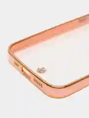 Голубой чехол для iPhone 12, 13, силиконовый, прозрачный, с цветными бортиками