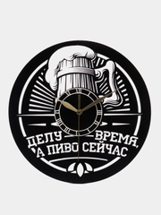 Часы настенные "Пиво", из дерева