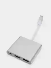 Переходник адаптер HUB 3 в 1 Type-c to HDMI 4K / USB 3.1 / USB-C концентратор для MacBook
