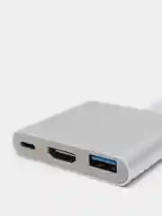 Переходник адаптер HUB 3 в 1 Type-c to HDMI 4K / USB 3.1 / USB-C концентратор для MacBook
