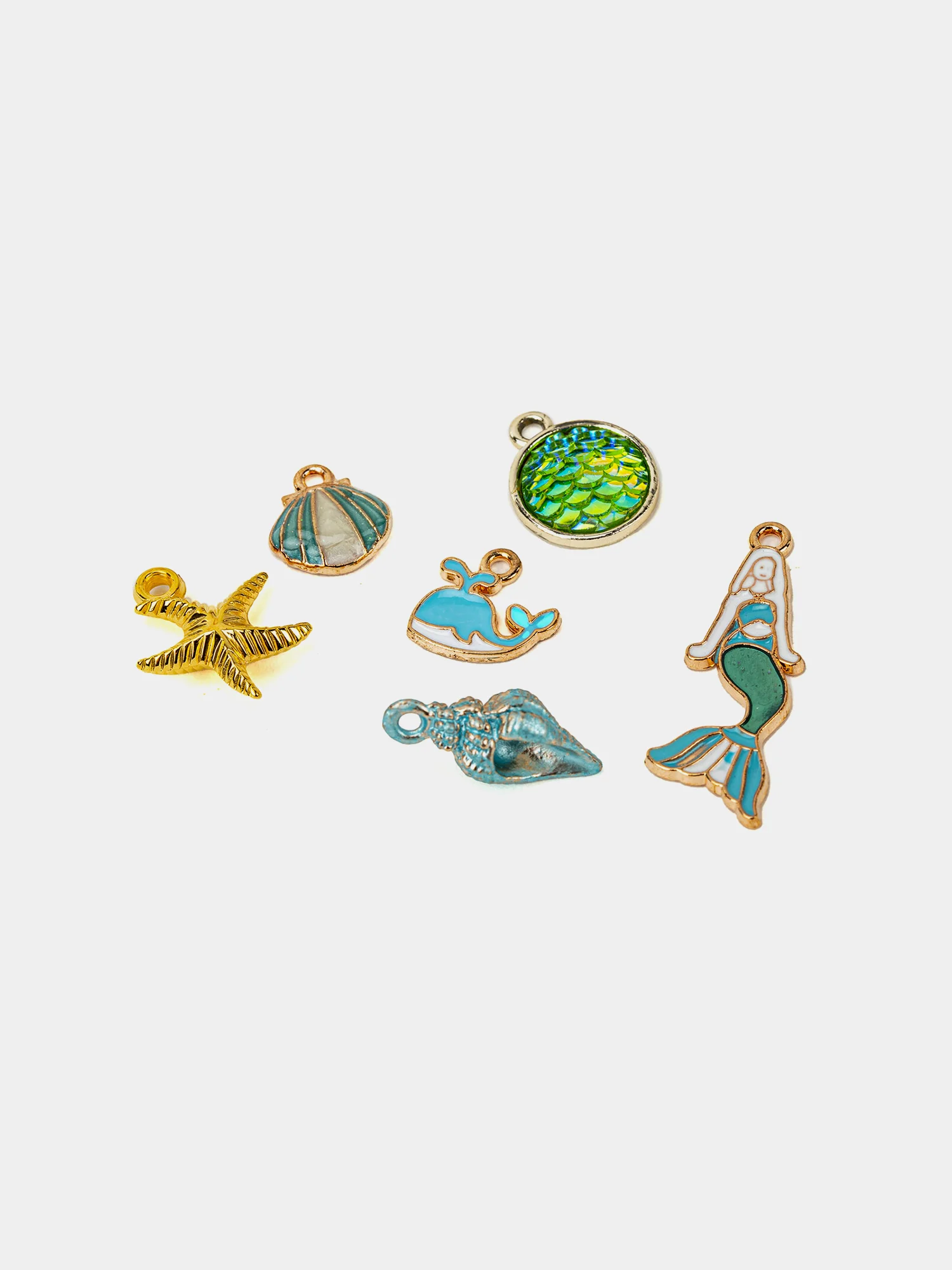 Набор Beads Set для творчества Русалки, 170 бусин, 6 метал. шармов, резинка, Brauberg Kids