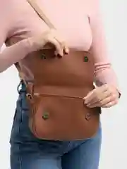 Хаки сумка женская через плечо, экокожа