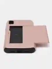 Пудровый чехол с карманом для карт на iPhone XR, 11, 12, 13, Pro, 7, 8 Plus