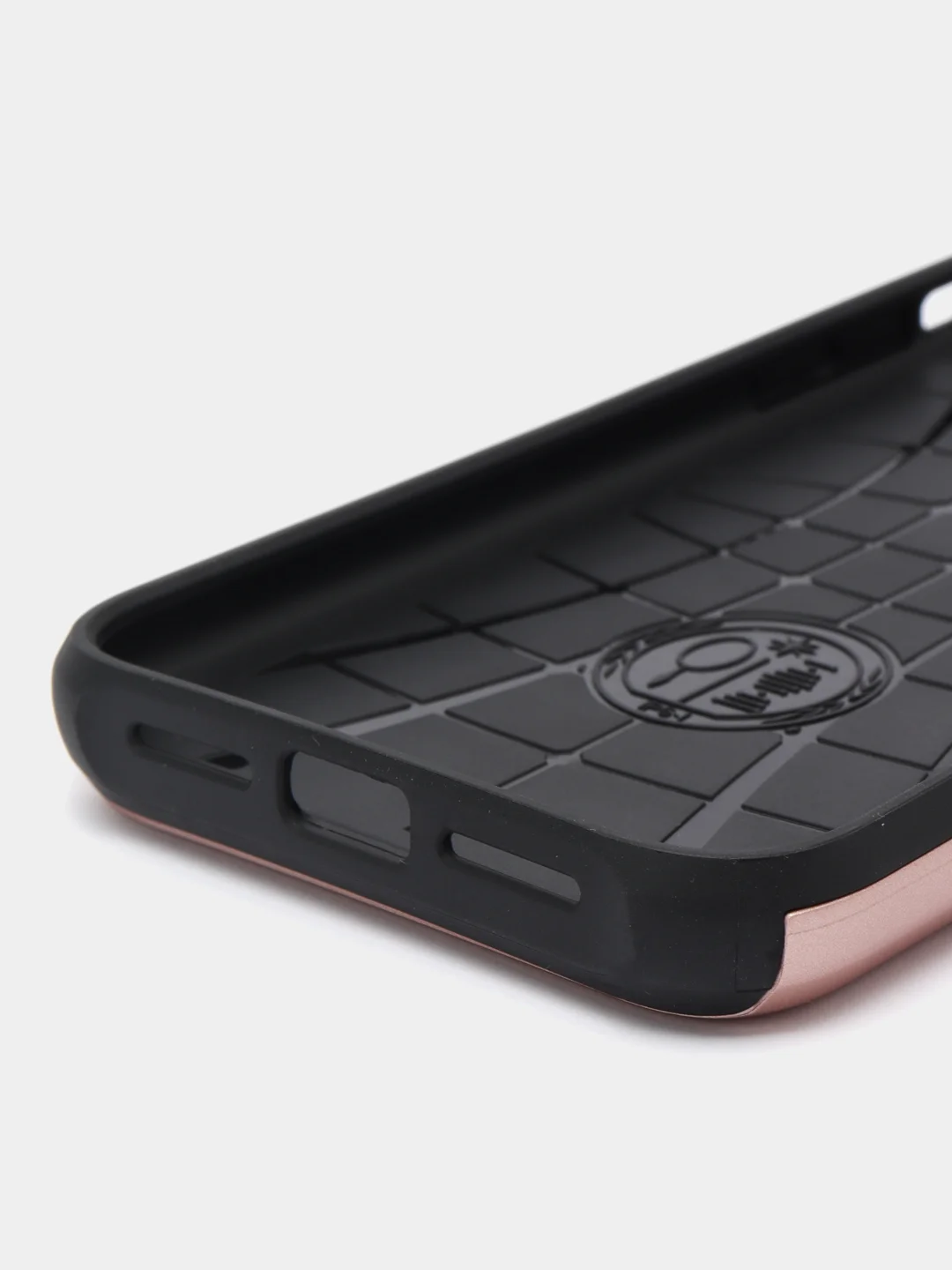 Пудровый чехол с карманом для карт на iPhone XR, 11, 12, 13, Pro, 7, 8 Plus