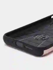 Пудровый чехол с карманом для карт на iPhone XR, 11, 12, 13, Pro, 7, 8 Plus