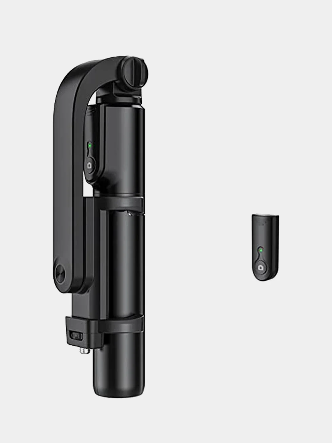 Черный трипод для селфи, фото и видео съёмки V01 с Bluetooth пультом, держатель для телефона 1 м