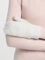 Бежевый теплые зимние шерстяные варежки