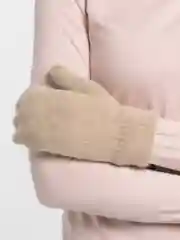 Бежевый теплые зимние шерстяные варежки