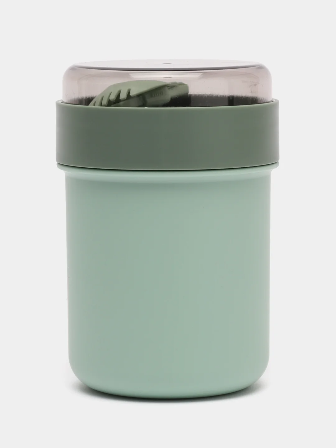 Бирюзовый ланч-бокс "Cup" супница для пищи, ланчбокс контейнер для еды с ручкой и вилкой 500 мл
