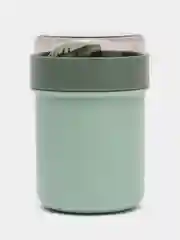 Бирюзовый ланч-бокс "Cup" супница для пищи, ланчбокс контейнер для еды с ручкой и вилкой 500 мл