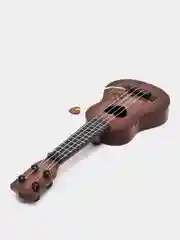 Коричневый гитара детская с медиатором, развивающая игрушка