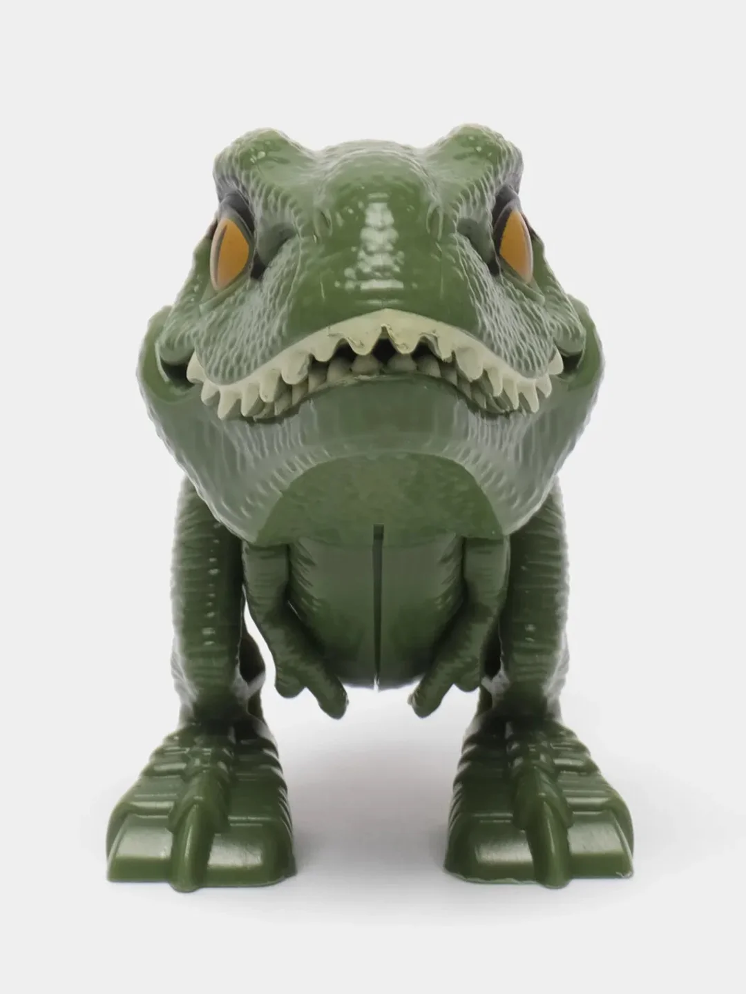 Тёмно-зелёный динозавр T-Rex в яйце, с подвижной челюстью и конечностями
